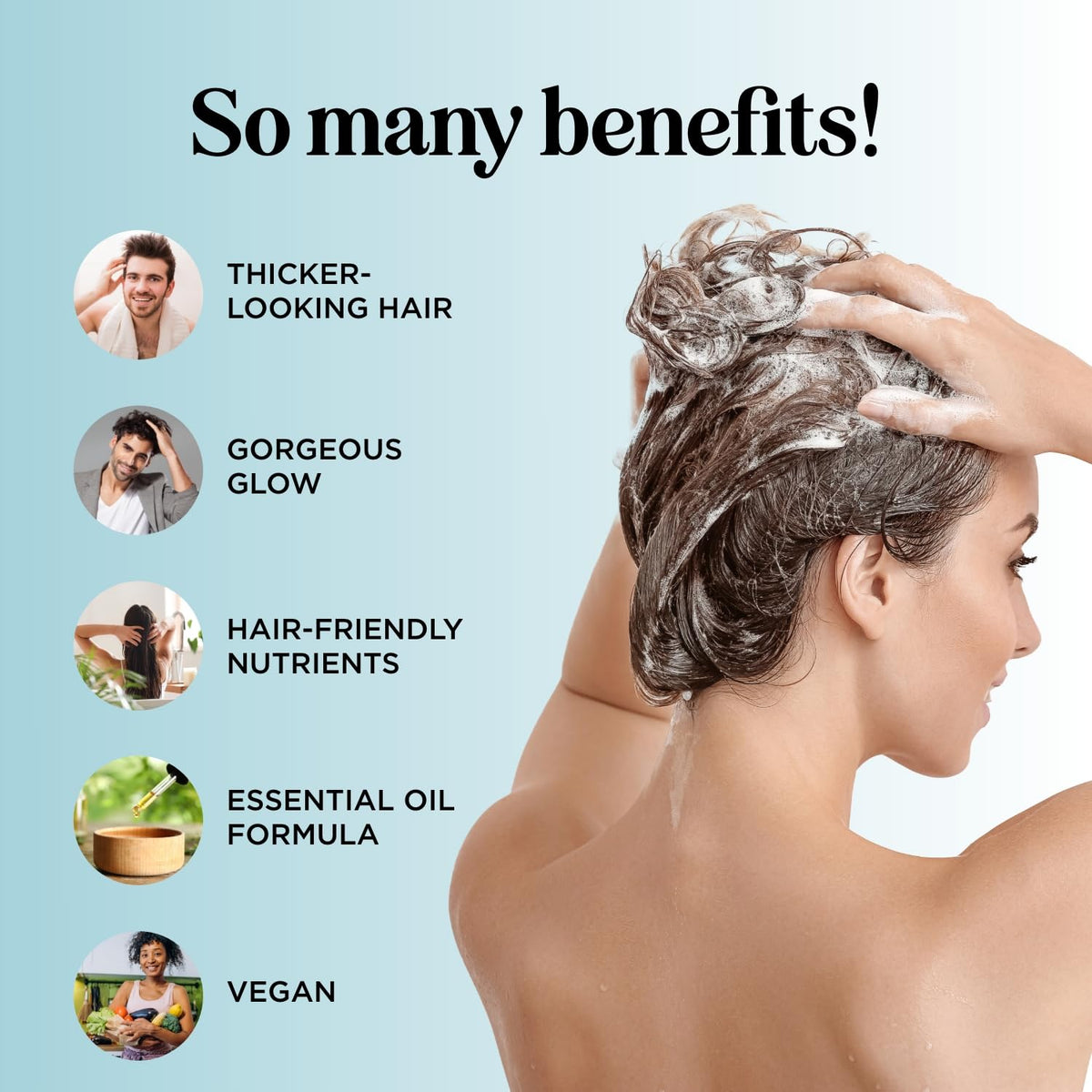 Maple Holistics shampoo bottle with peppermint oil ingredients