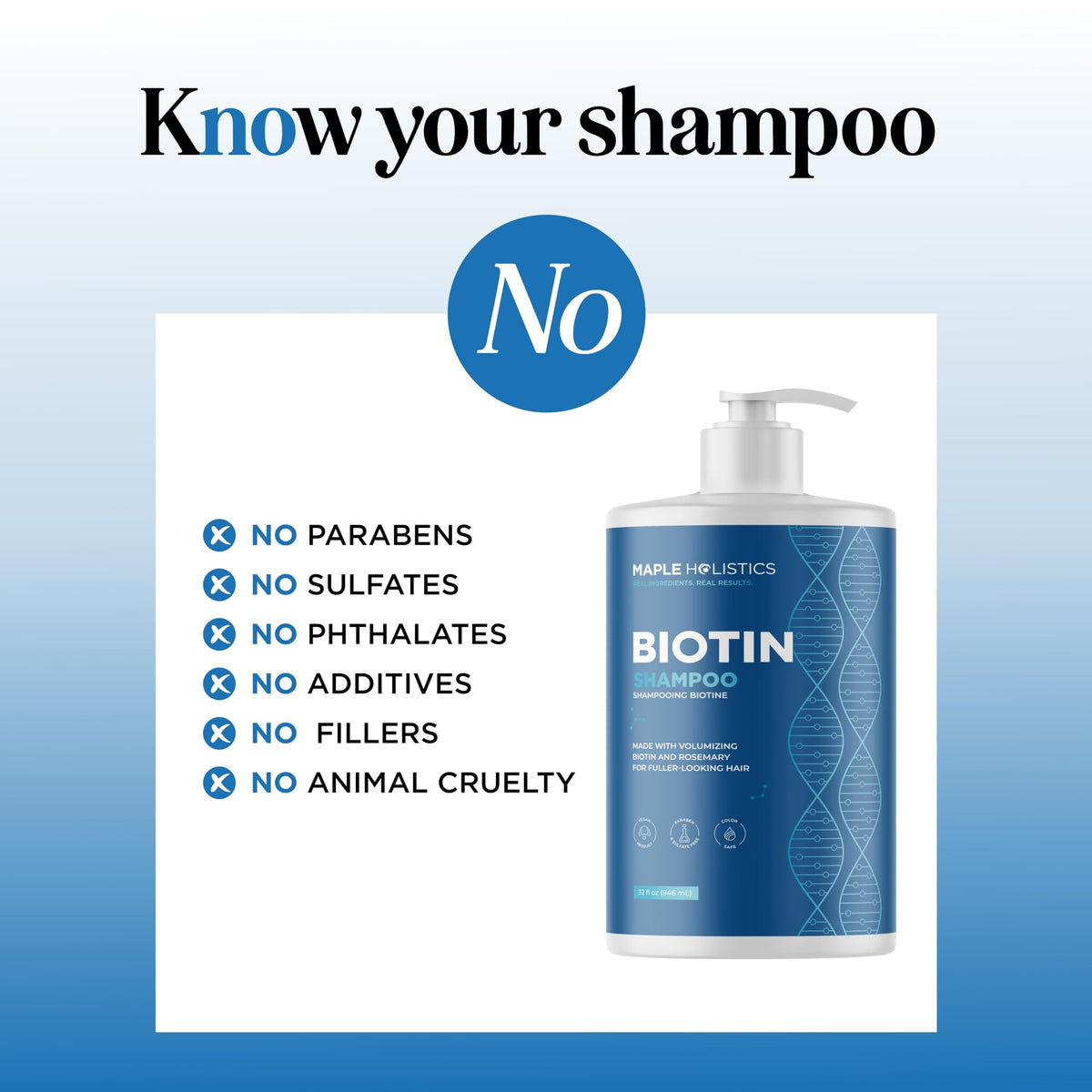 Maple Holistics shampoo in a bathroom setting