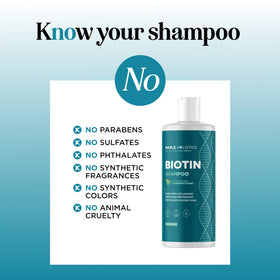 Maple Holistics shampoo showing natural ingredients