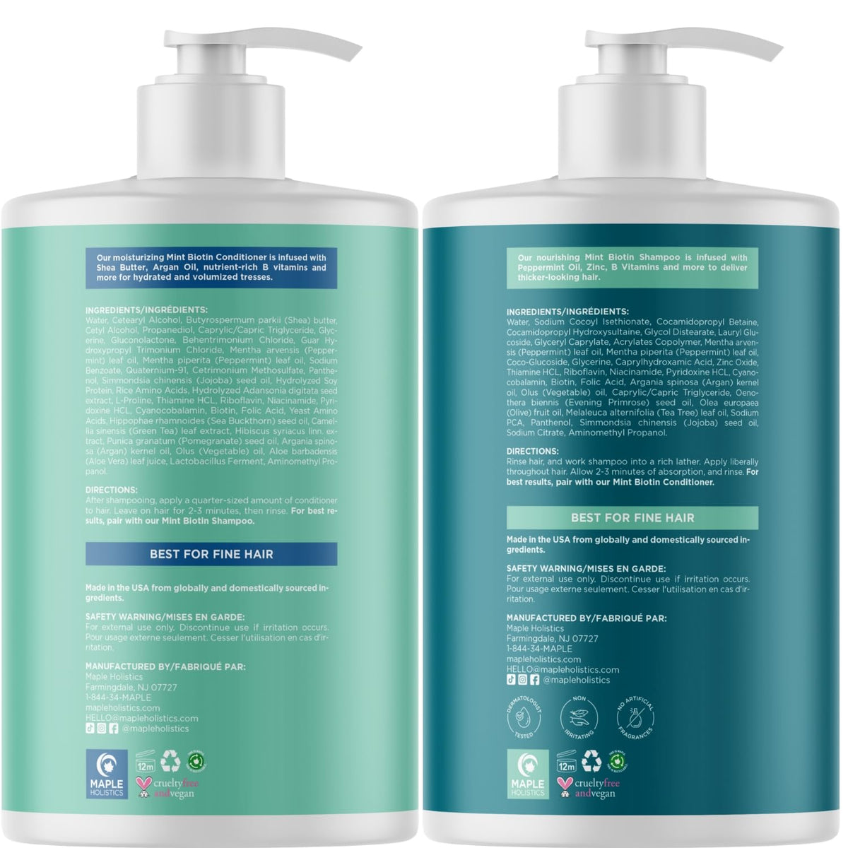 Maple Holistics shampoo texture on hand