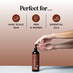 Maple Holistics Sweet Almond Oil bottle side view