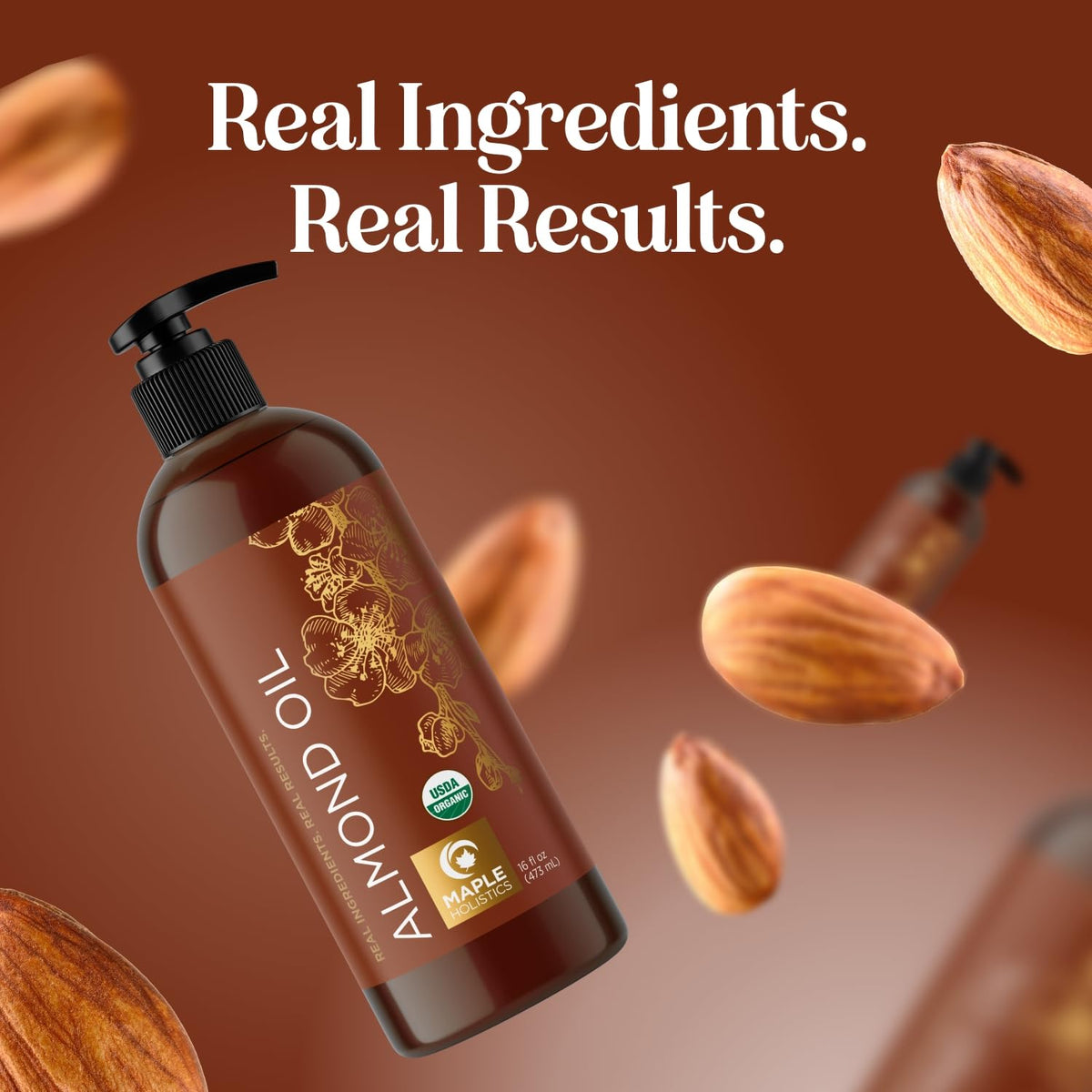 Maple Holistics Sweet Almond Oil packaging details