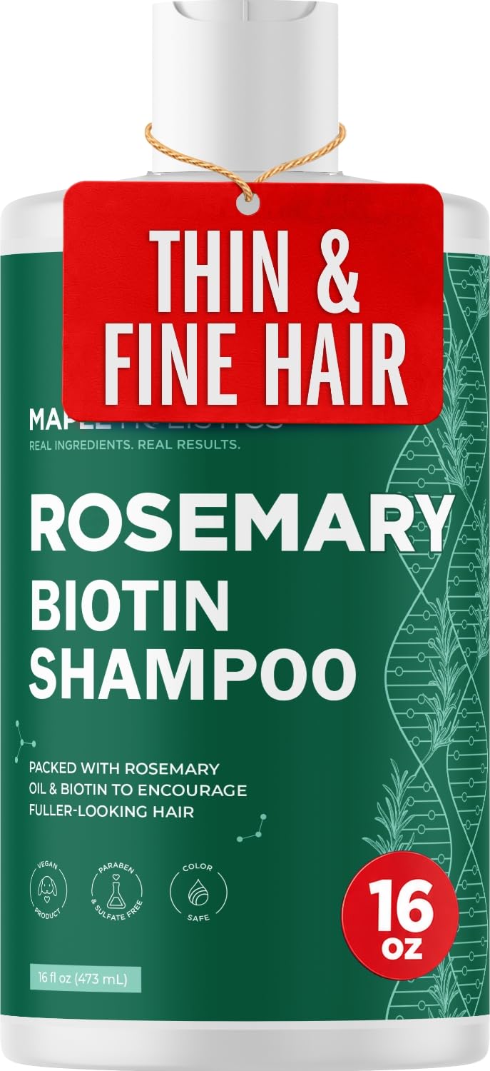 Maple Holistics Volumizing Biotin Rosemary Shampoo front view 16 Fl Oz