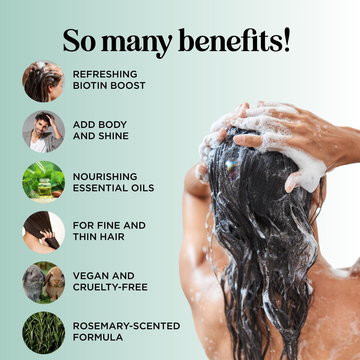 Maple Holistics Volumizing Biotin Rosemary Shampoo label close-up