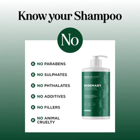 Maple Holistics Volumizing Biotin Rosemary Shampoo with rosemary leaves
