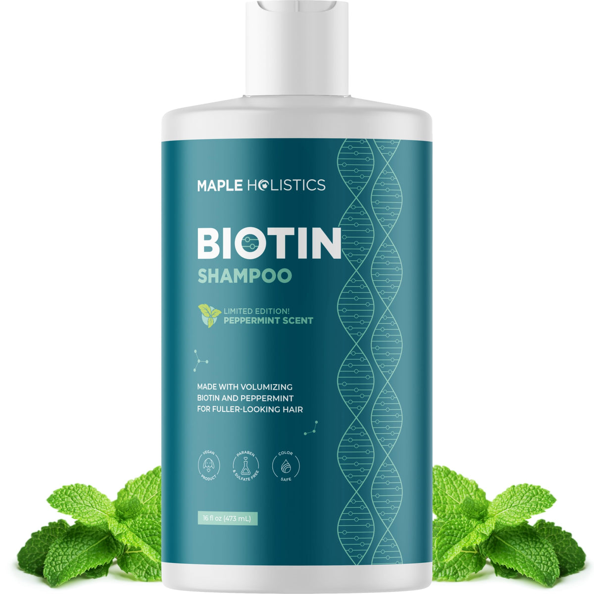 Maple Holistics Volumizing Biotin Shampoo 16 Fl Oz front view