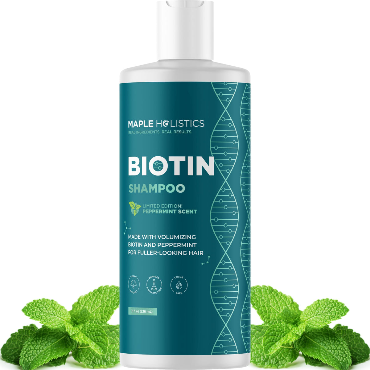 Maple Holistics Volumizing Biotin Shampoo 8 Fl Oz front view