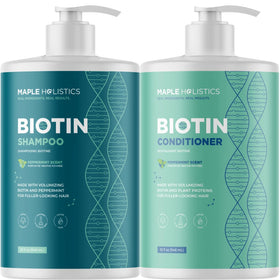 Maple Holistics Volumizing Biotin Shampoo front view, 32 Fl Oz