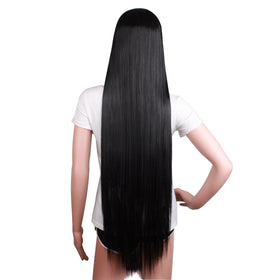MapofBeauty 100 cm Long Straight Anime Wig adjustable cap size