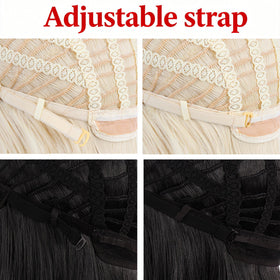 MapofBeauty 100 cm Long Straight Anime Wig styled on mannequin