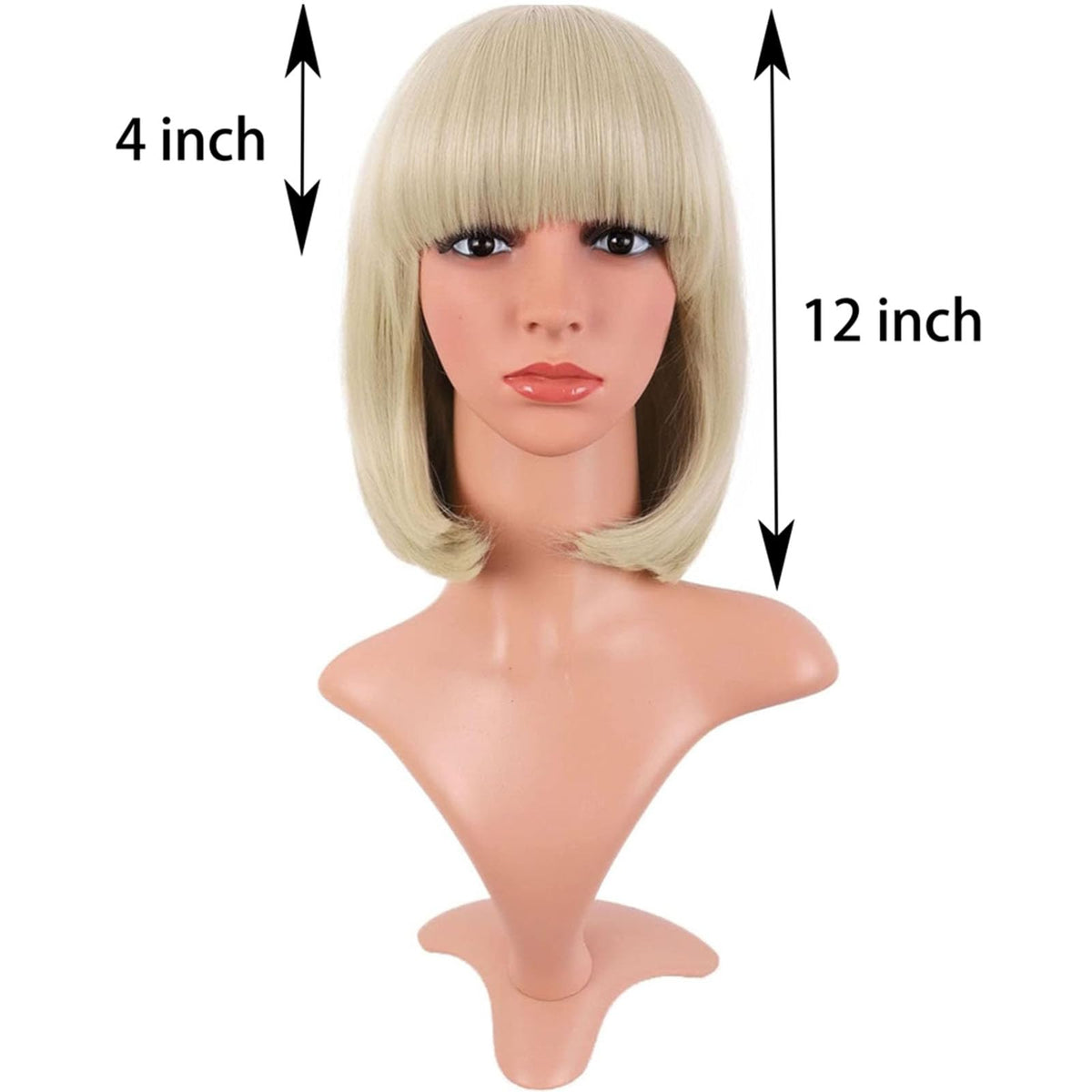MapofBeauty 12 Inch Blonde Straight Bob Wig packaging