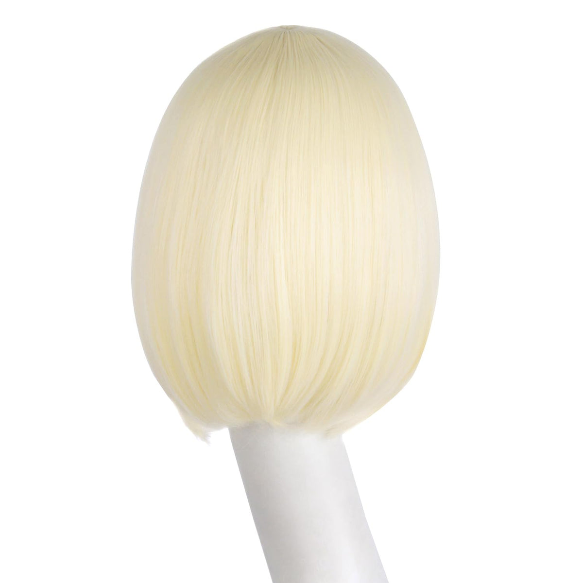 MapofBeauty 12 Inch Light Blonde Bob Wig back view
