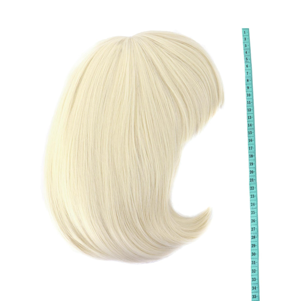 MapofBeauty 12 Inch Light Blonde Bob Wig styled with accessories
