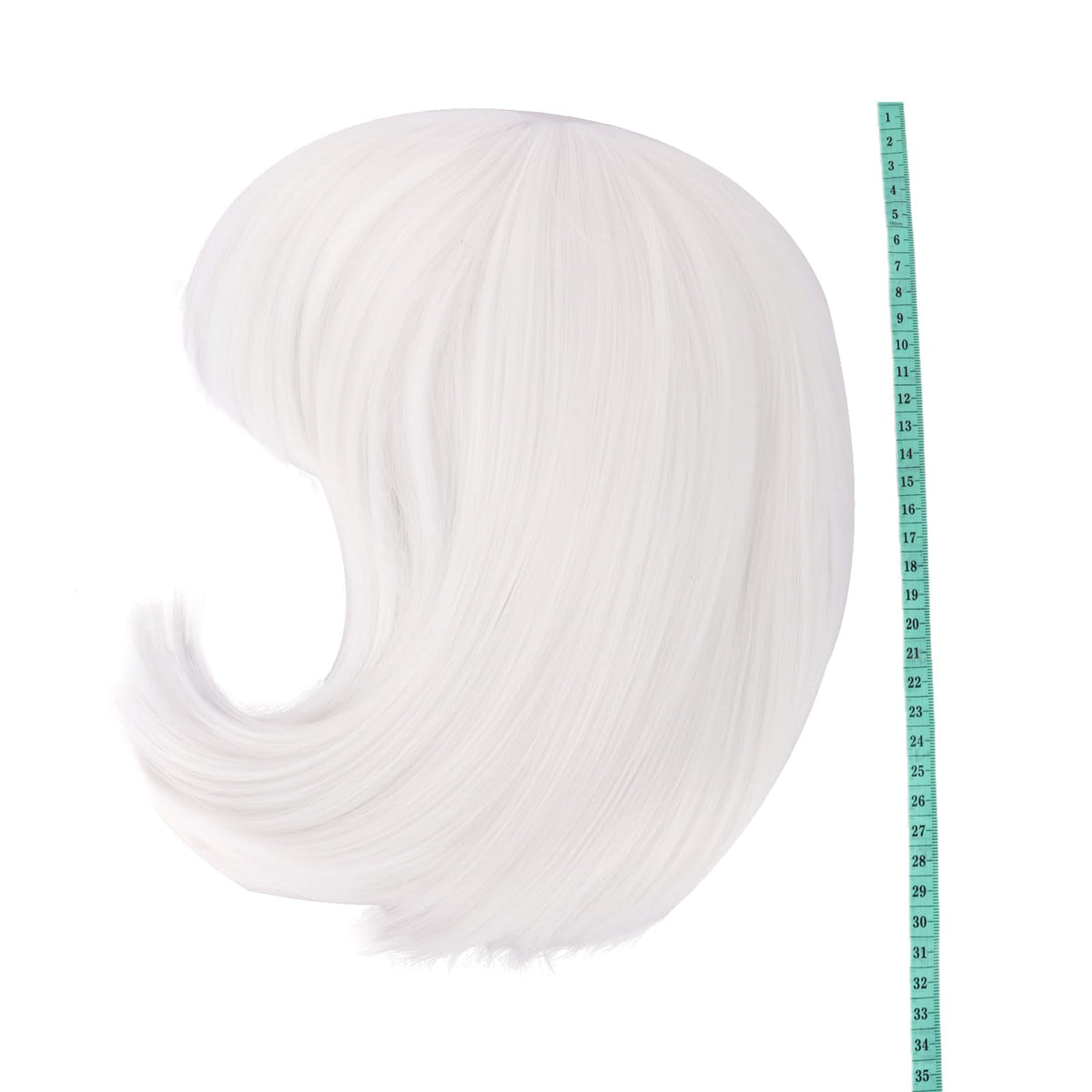 MapofBeauty 12 Inch White Bob Wig on mannequin