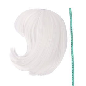MapofBeauty 12 Inch White Bob Wig on mannequin