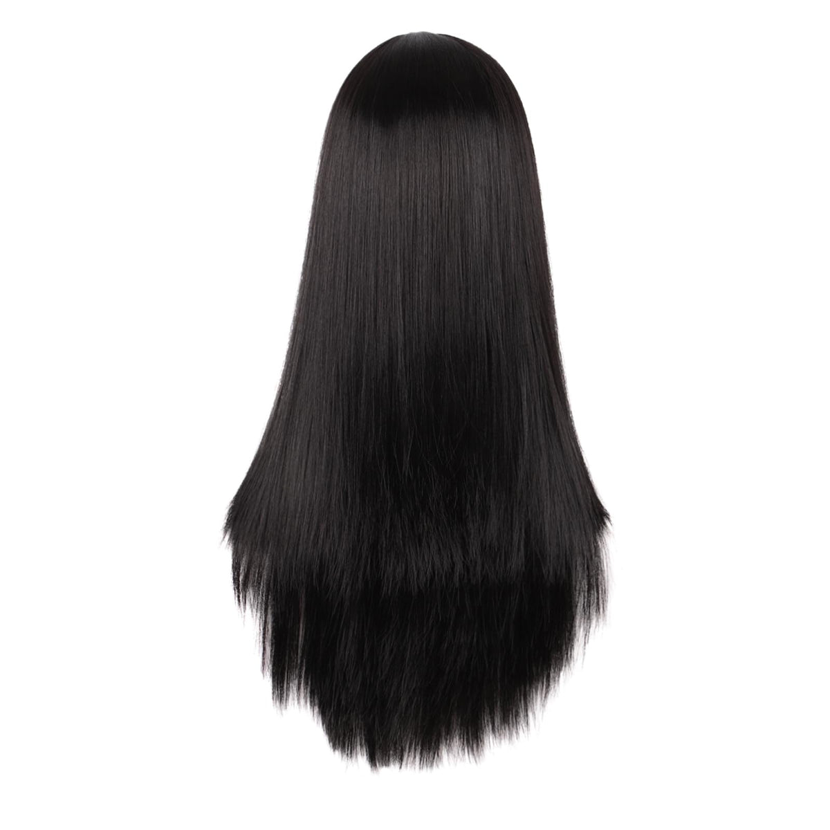MapofBeauty 28 Inch Black Long Straight Synthetic Wig styling details