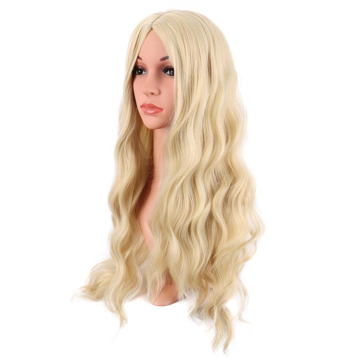 MapofBeauty 28 Inch Long Curly Cosplay Wig side view
