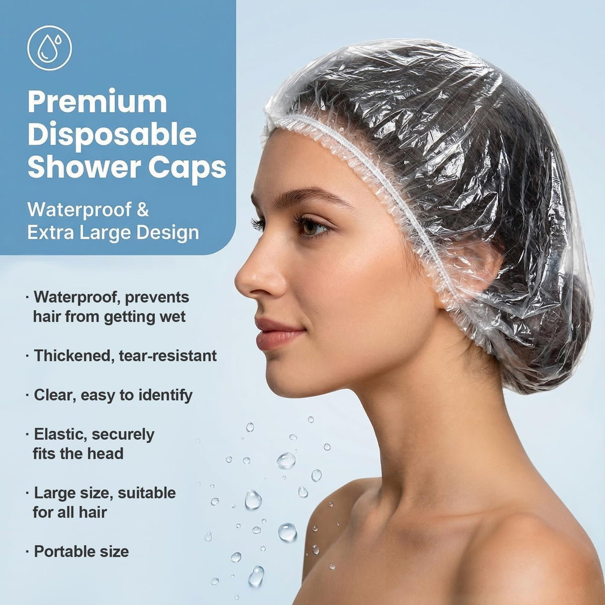 MAQIHAN Disposable Shower Cap compact storage for travel