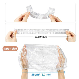 MAQIHAN Disposable Shower Cap in use during a shower