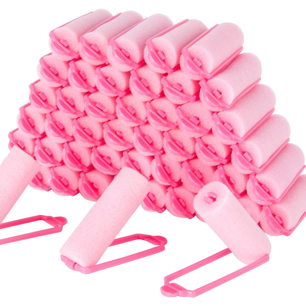 MAQIHAN Foam Hair Rollers 40PCS pink set front view