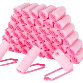 MAQIHAN Foam Hair Rollers 40PCS pink set front view