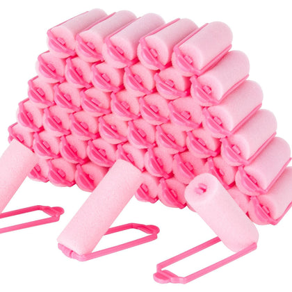 MAQIHAN Foam Hair Rollers 40PCS pink set front view