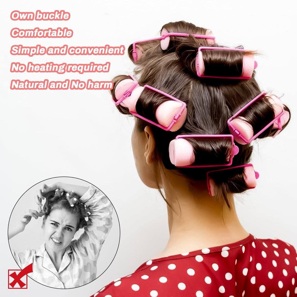 MAQIHAN Foam Hair Rollers in a storage setup