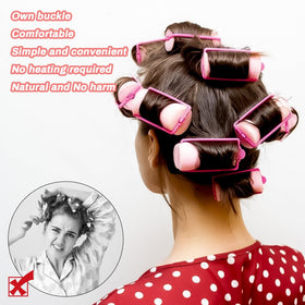 MAQIHAN Foam Hair Rollers in a storage setup