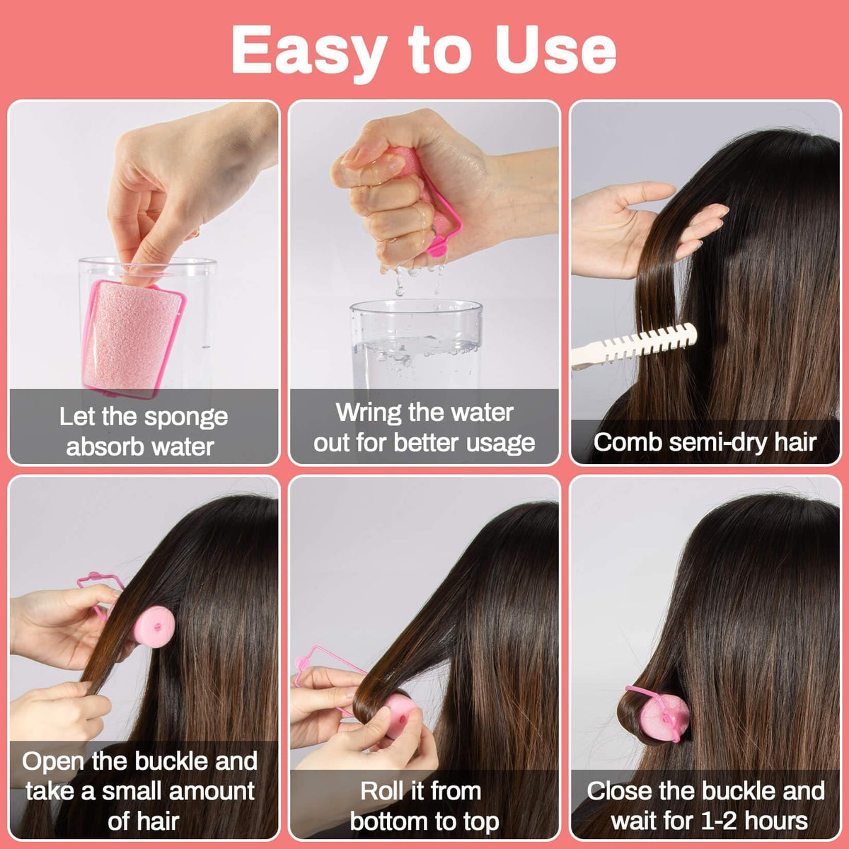 MAQIHAN hair rollers demonstrating soft sponge material