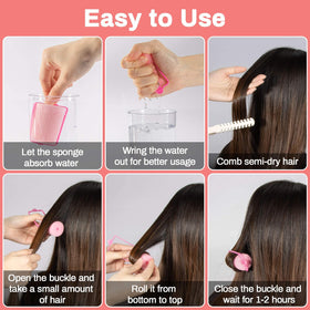 MAQIHAN hair rollers demonstrating soft sponge material
