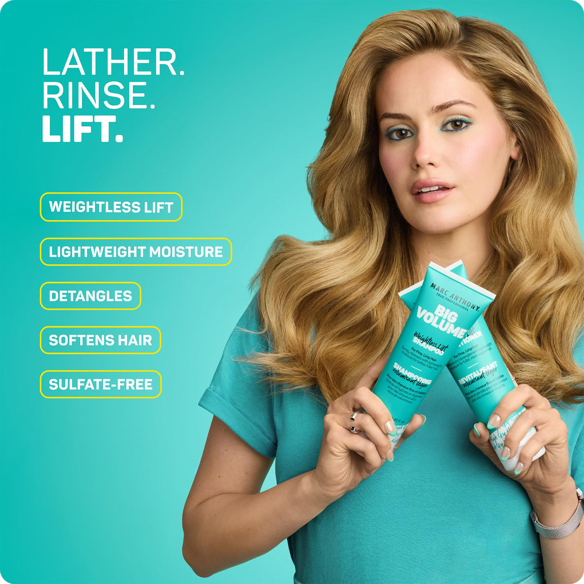 Marc Anthony Big Volume Shampoo and Conditioner side view