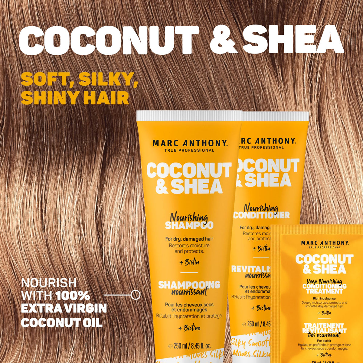 Marc Anthony Coconut Shea Shampoo and Conditioner packaging