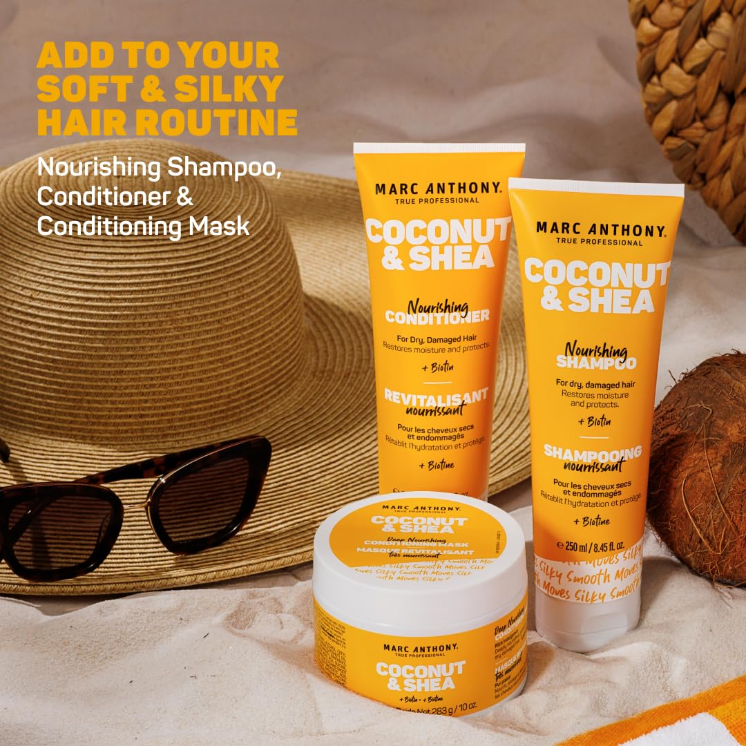 Marc Anthony Coconut Shea Shampoo with coconut and shea butter ingredients