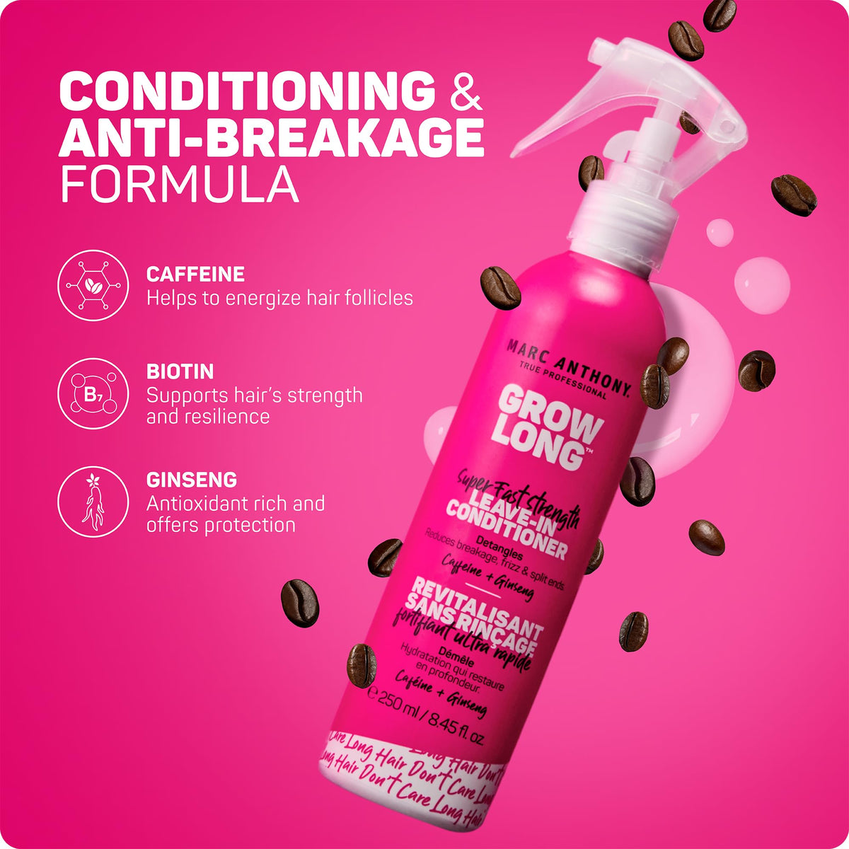 Marc Anthony Grow Long Leave-In Conditioner Spray with ingredients