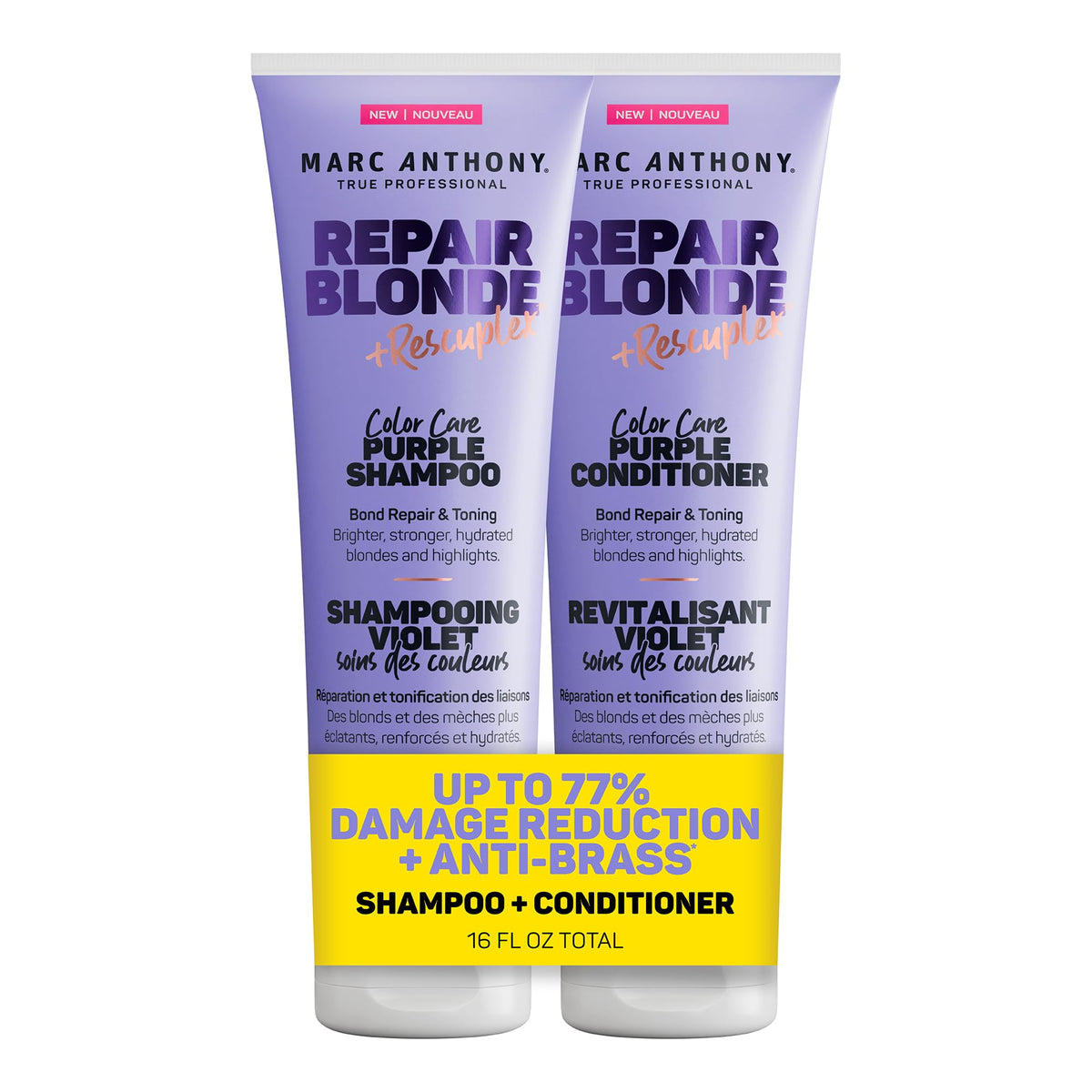 Marc Anthony Repair Blonde Purple Shampoo bottle front view
