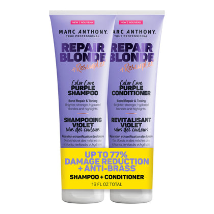 Marc Anthony Repair Blonde Purple Shampoo bottle front view