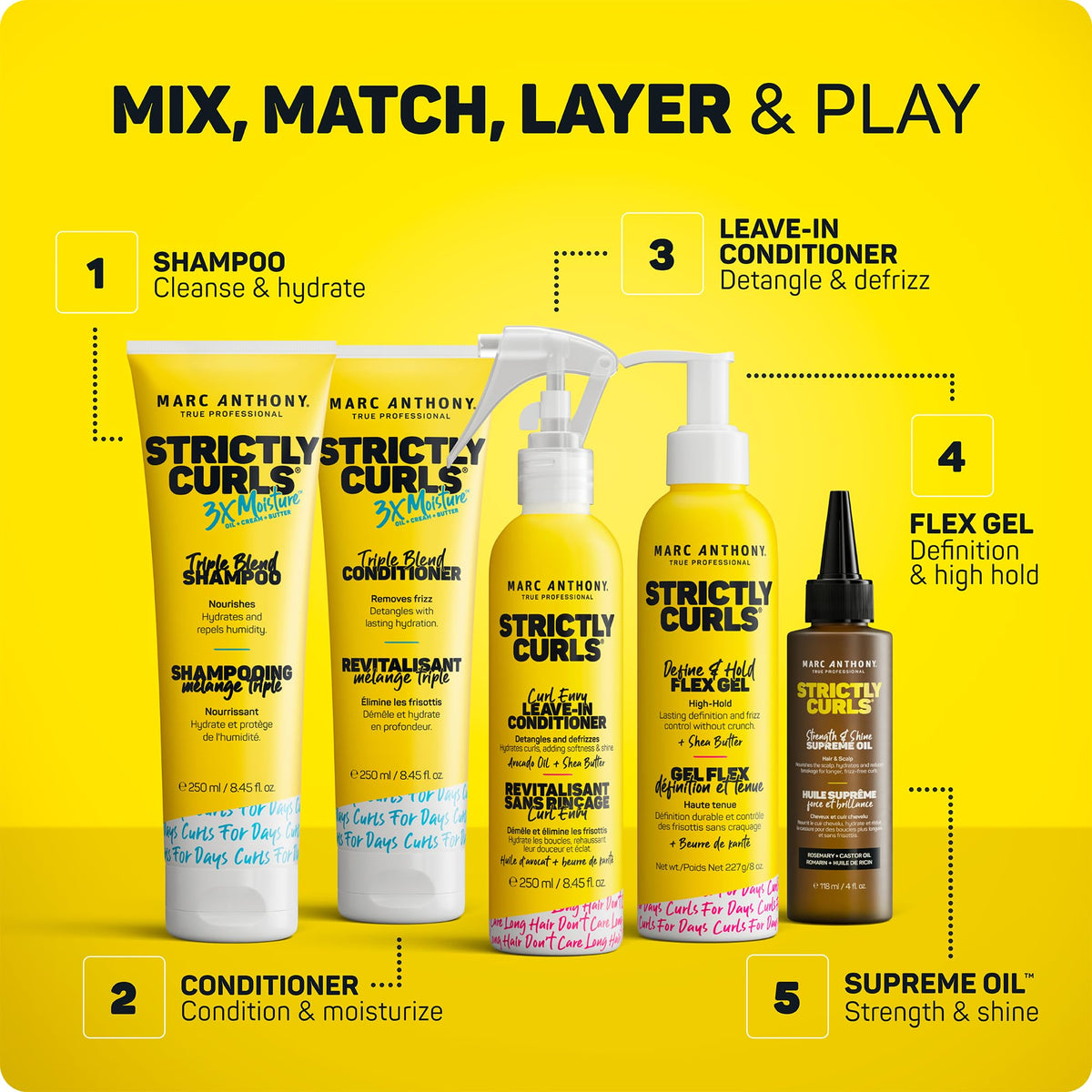 Marc Anthony Strictly Curls Define & Hold Gel with natural curls styled