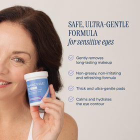 MARCELLE Eye Make-Up Remover Pads showing individual pad texture