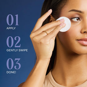 MARCELLE Gentle Eye Makeup Remover Pads lifestyle scene with user