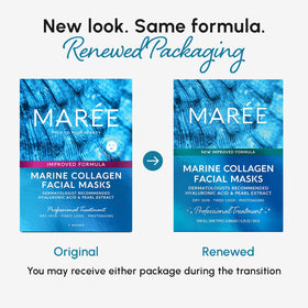 MAREE Collagen Facial Mask packaging with 12 masks
