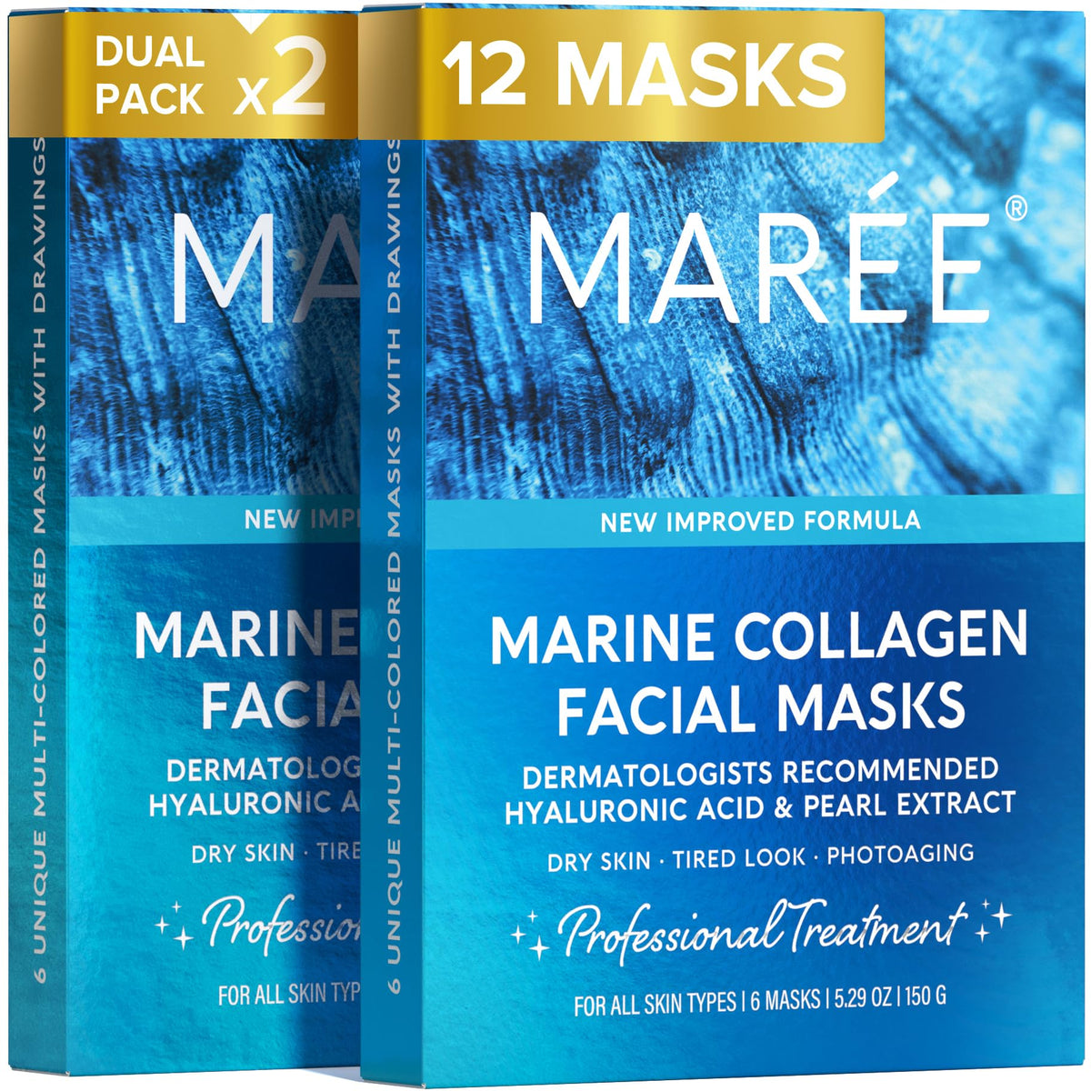 MAREE Collagen Facial Mask with Hyaluronic Acid front view