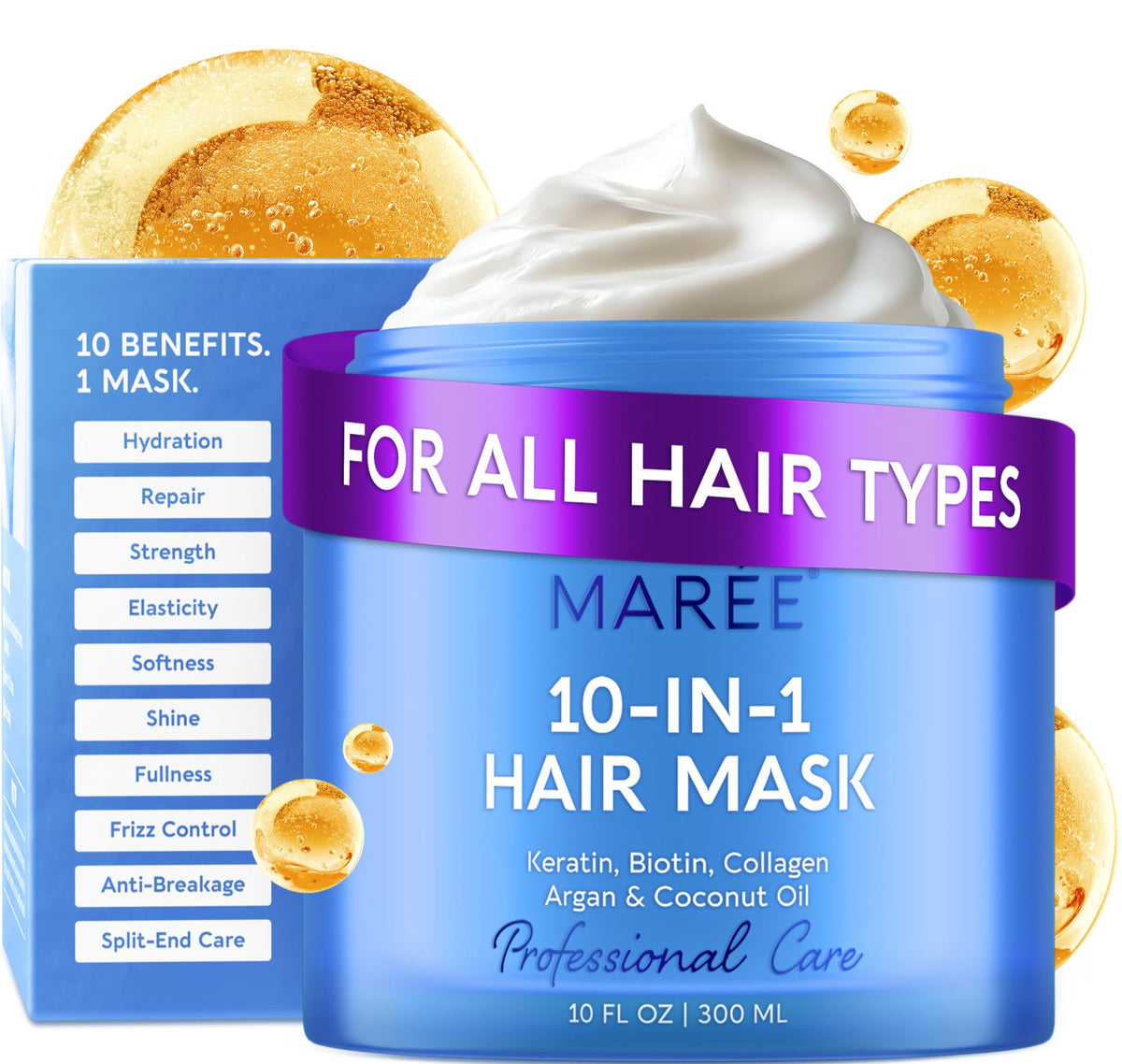 MAREE Deep Conditioning Hair Mask front view with coconut fragrance