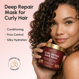MAREE Deep Conditioning Hair Mask jar with lid open