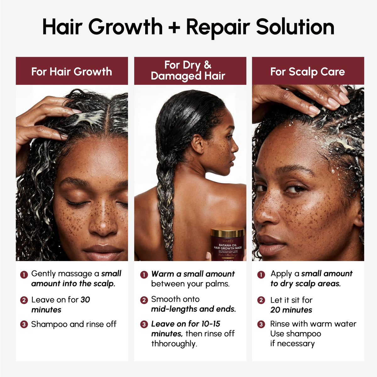 MAREE Deep Conditioning Hair Mask texture on hand