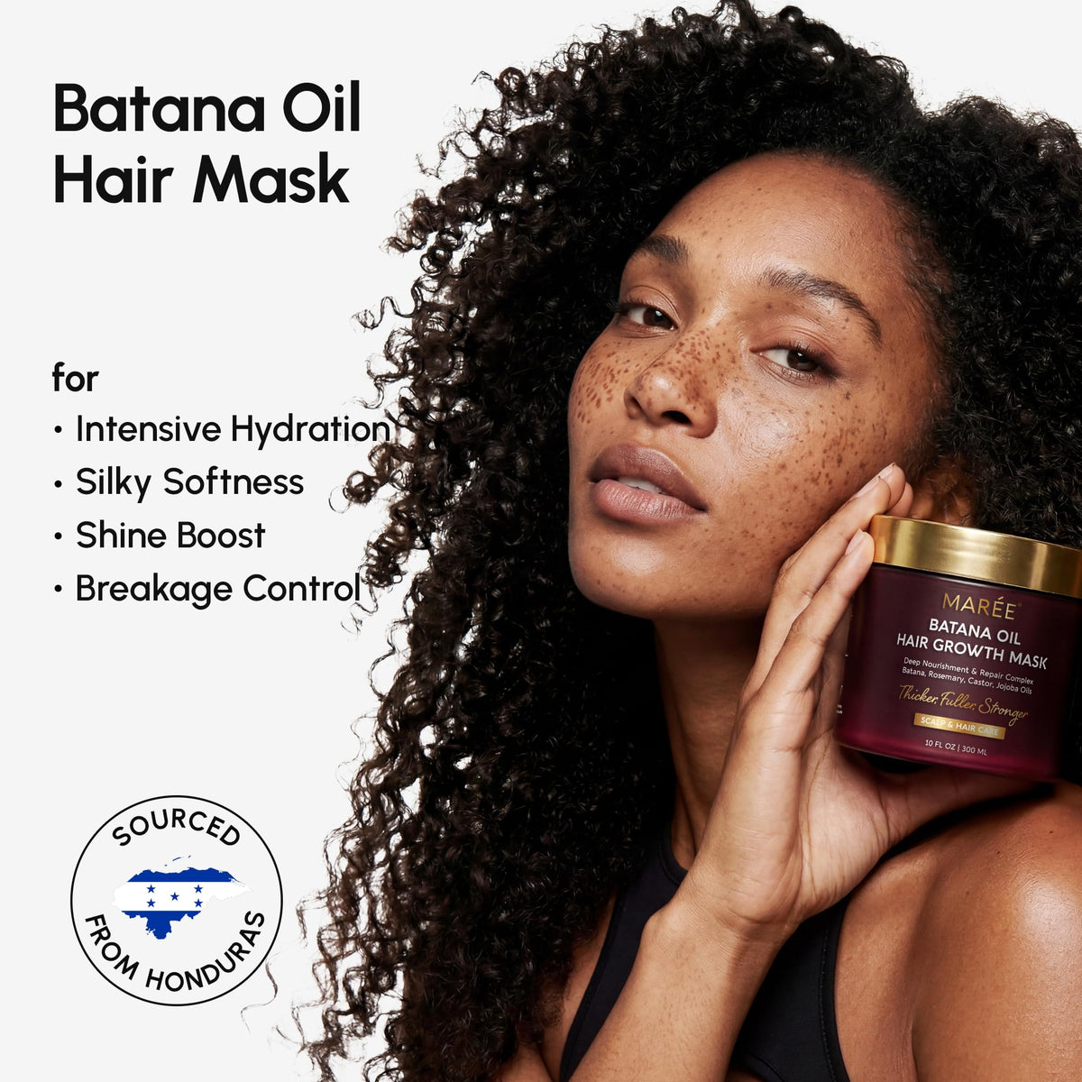 MAREE Deep Conditioning Hair Mask with coconut oil close-up