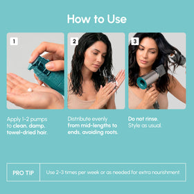 MAREE Deep Conditioning Leave-In Hair Mask application on hair