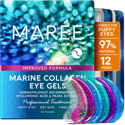 MAREE Eye Gels front view packaging with cooling eye patches