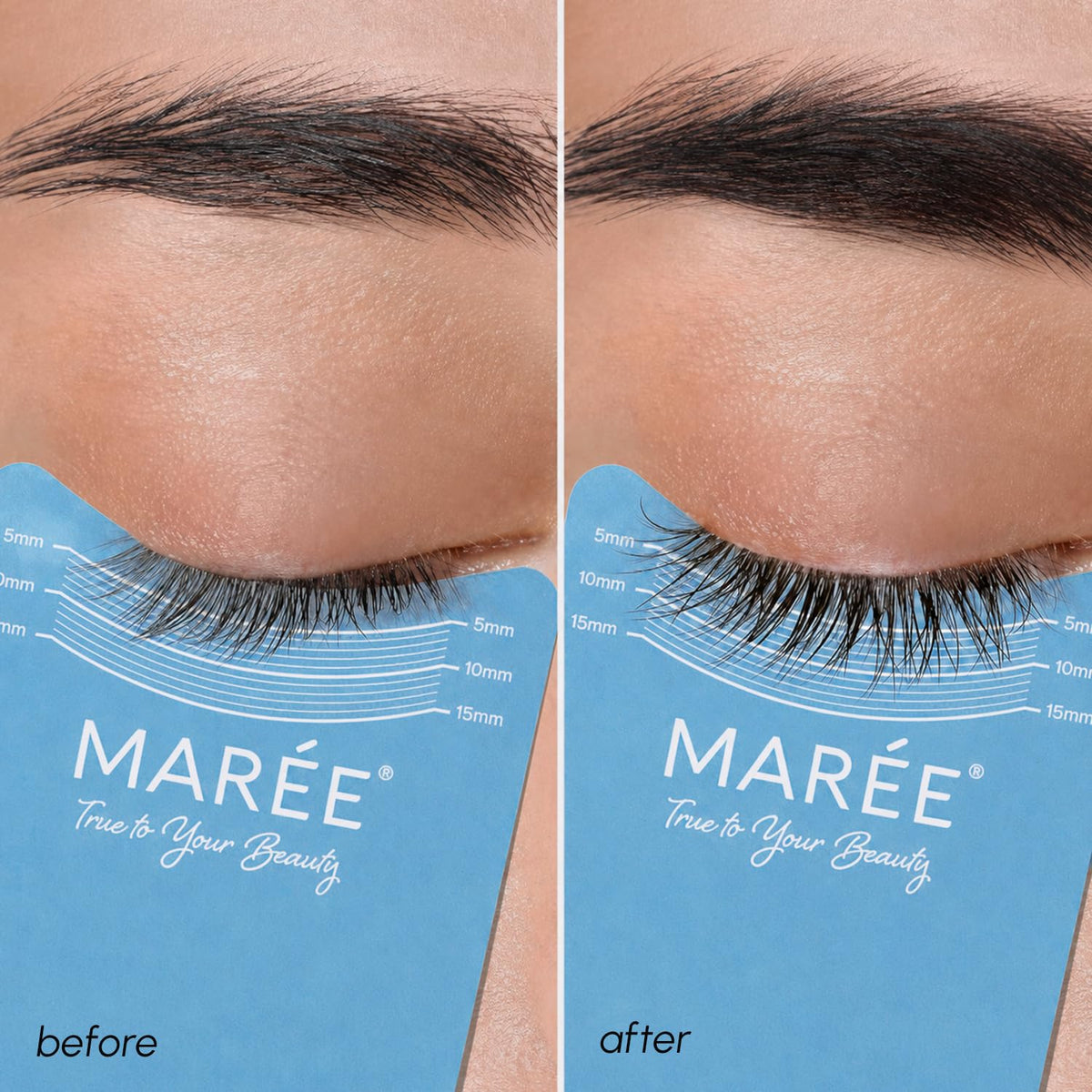MAREE Eyelash Serum bottle with brush applicator