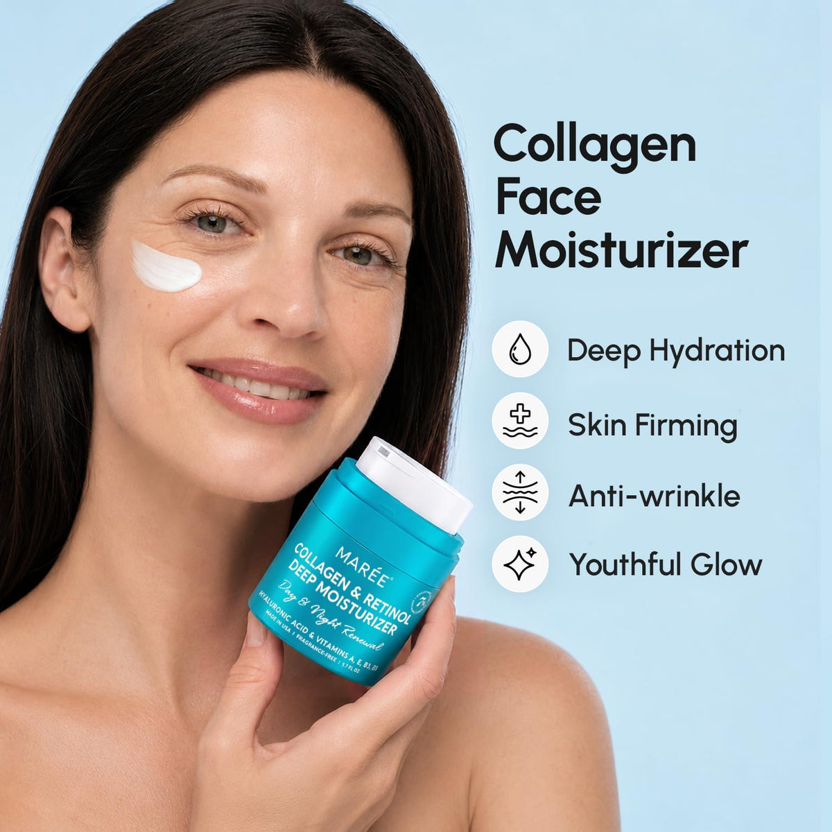 MAREE Face Moisturizer Retinol Cream side view