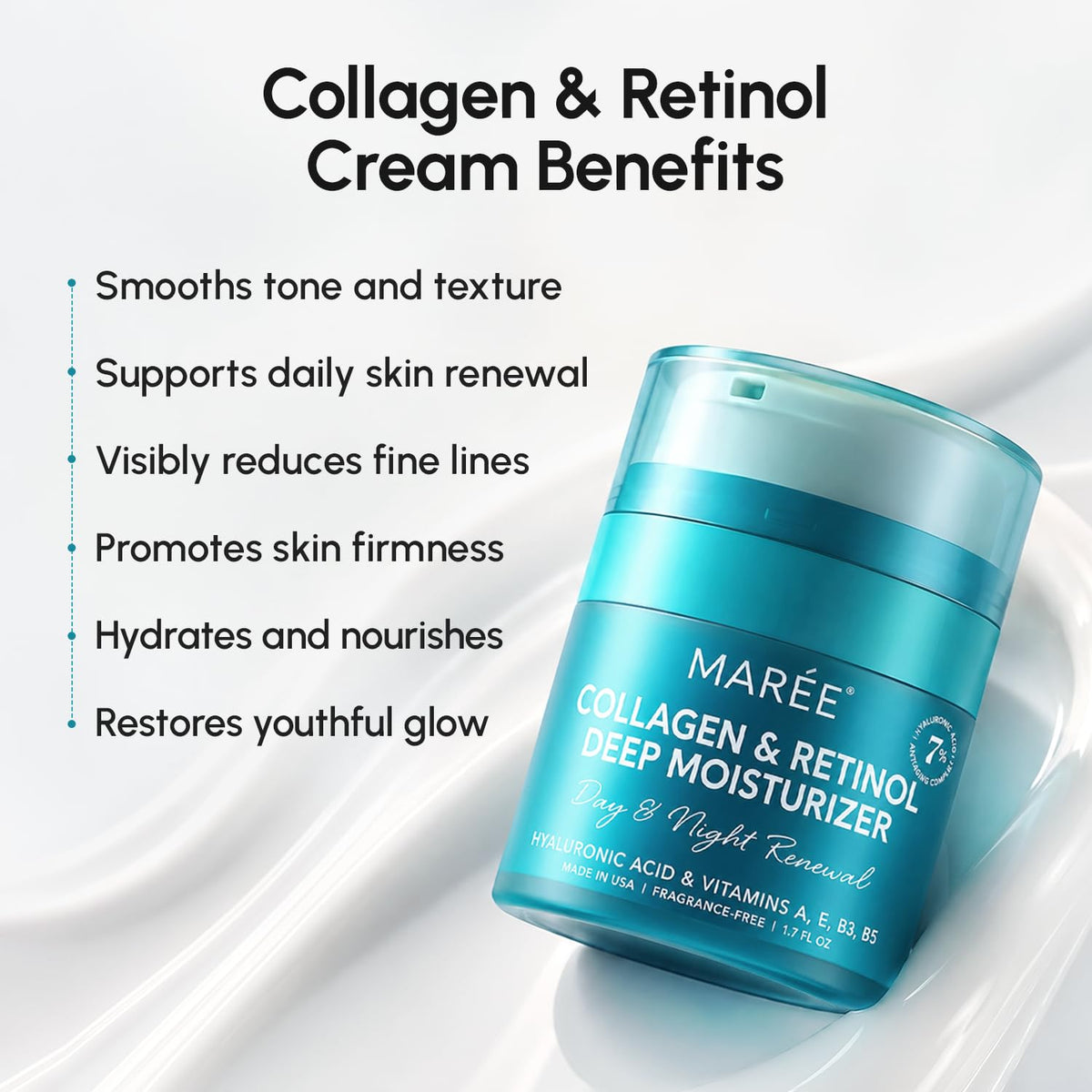 MAREE Face Moisturizer Retinol Cream texture close-up
